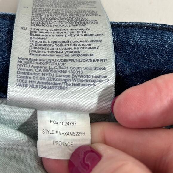 NYDJ Marilyn Province Straight Jean Blue Lift Tuck Technology Medium Wash SZ 16 - Picture 6 of 12